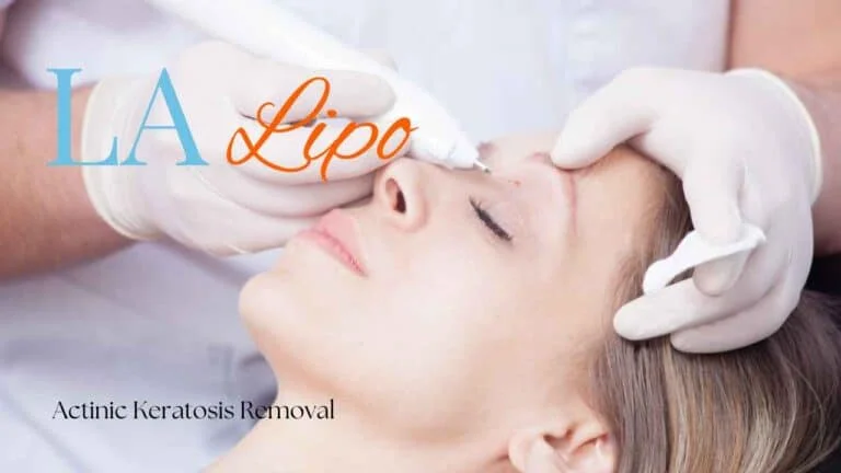 Woman receiving Actinic Keratosis Removal Treatment Wrexham