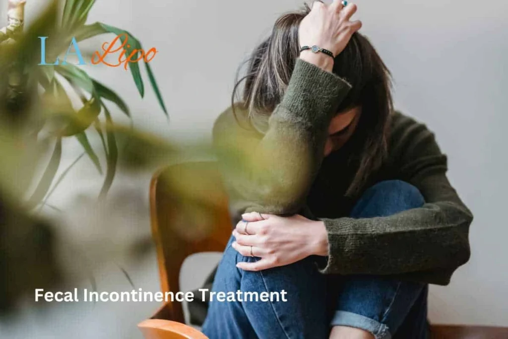 woman worried about fecal incontinence diet Wrexham
