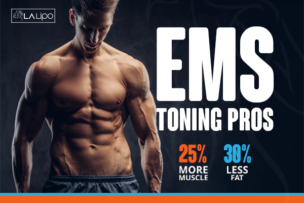 Image of man with sculpted stomach showing the fat loss and muscle gain of LA-EMS Body Sculpting Treatment Wrexham